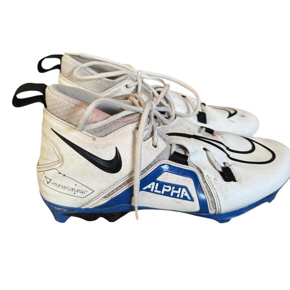 Nike Blue white Alpha Menace Pro 3 Football Cleats Mens Size 9.5 - Picture 2 of 16
